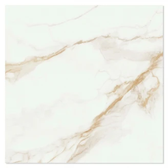 Marmor Klinker Sovereign Vit-Guld Satin 120x120 cm-2